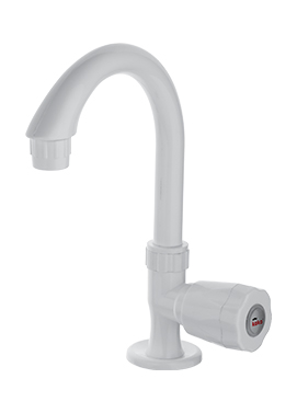  swan neck taps in bathroom